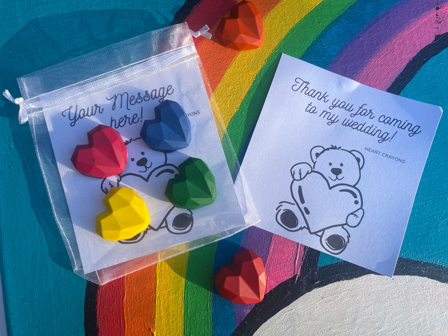 Heart party bag fillers Crayons