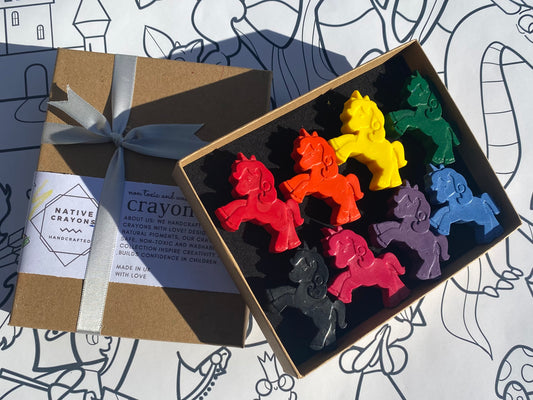 Unicorn Crayons Gift Set with large colouring mat