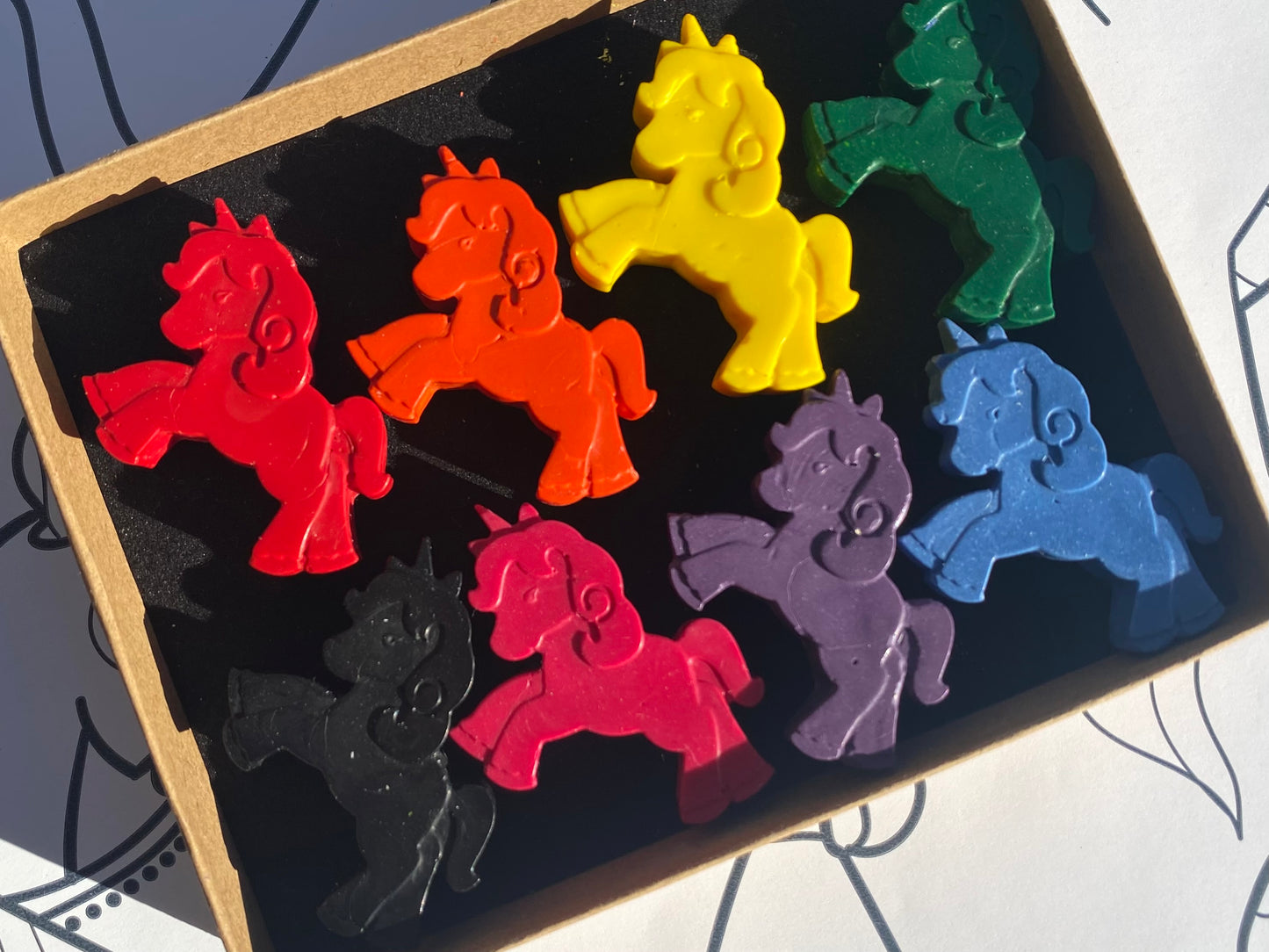 Unicorn Crayons Gift Set with large colouring mat