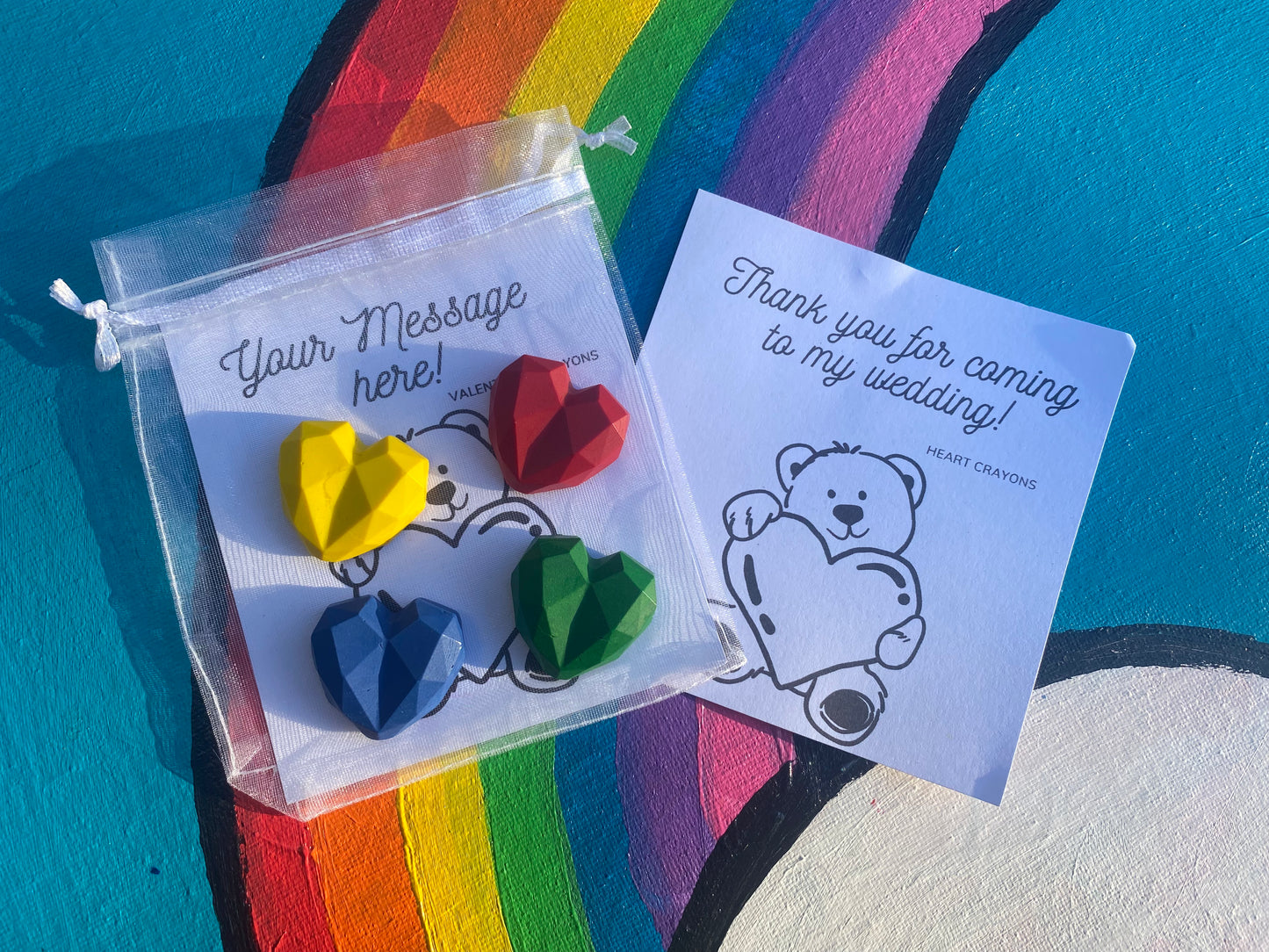 Heart party bag fillers Crayons