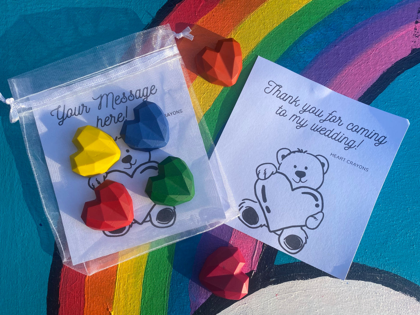 Heart party bag fillers Crayons