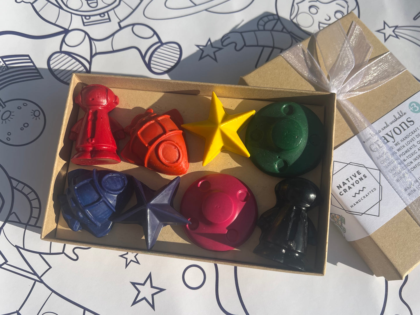 Space Crayon Set with large colouring mat