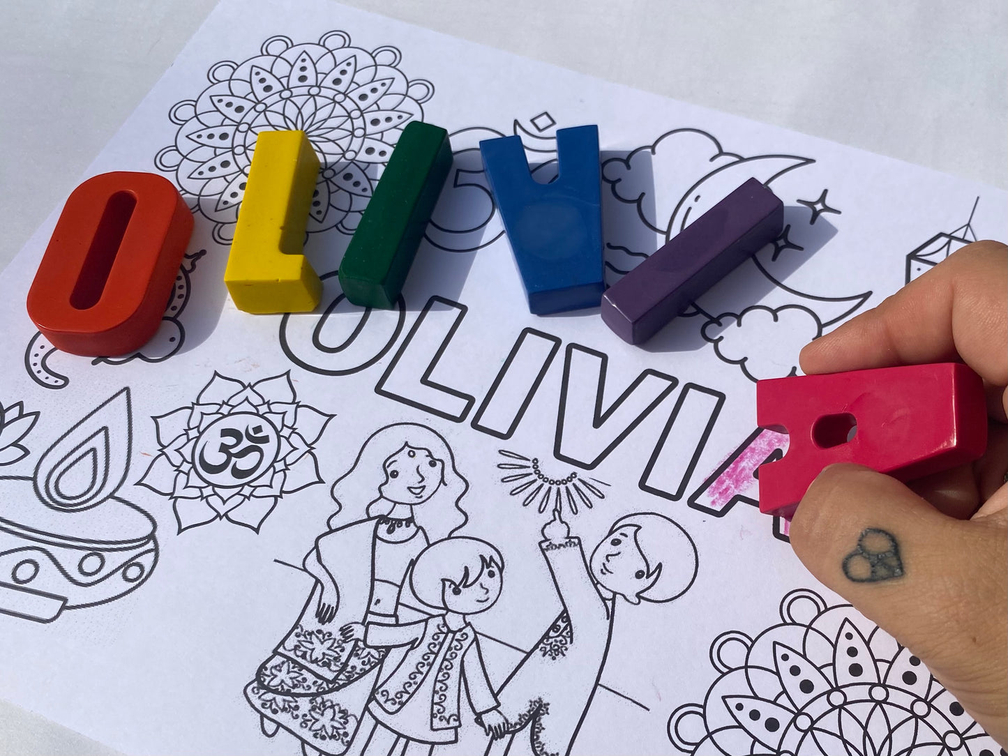 Diwali Gift for Kids Personalised Crayon Set