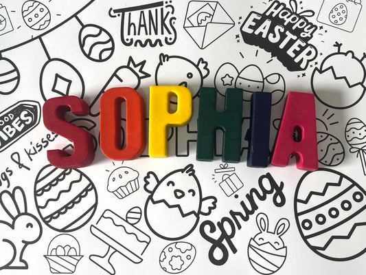 Personalised Easter Gift  for kids Set Crayon Name