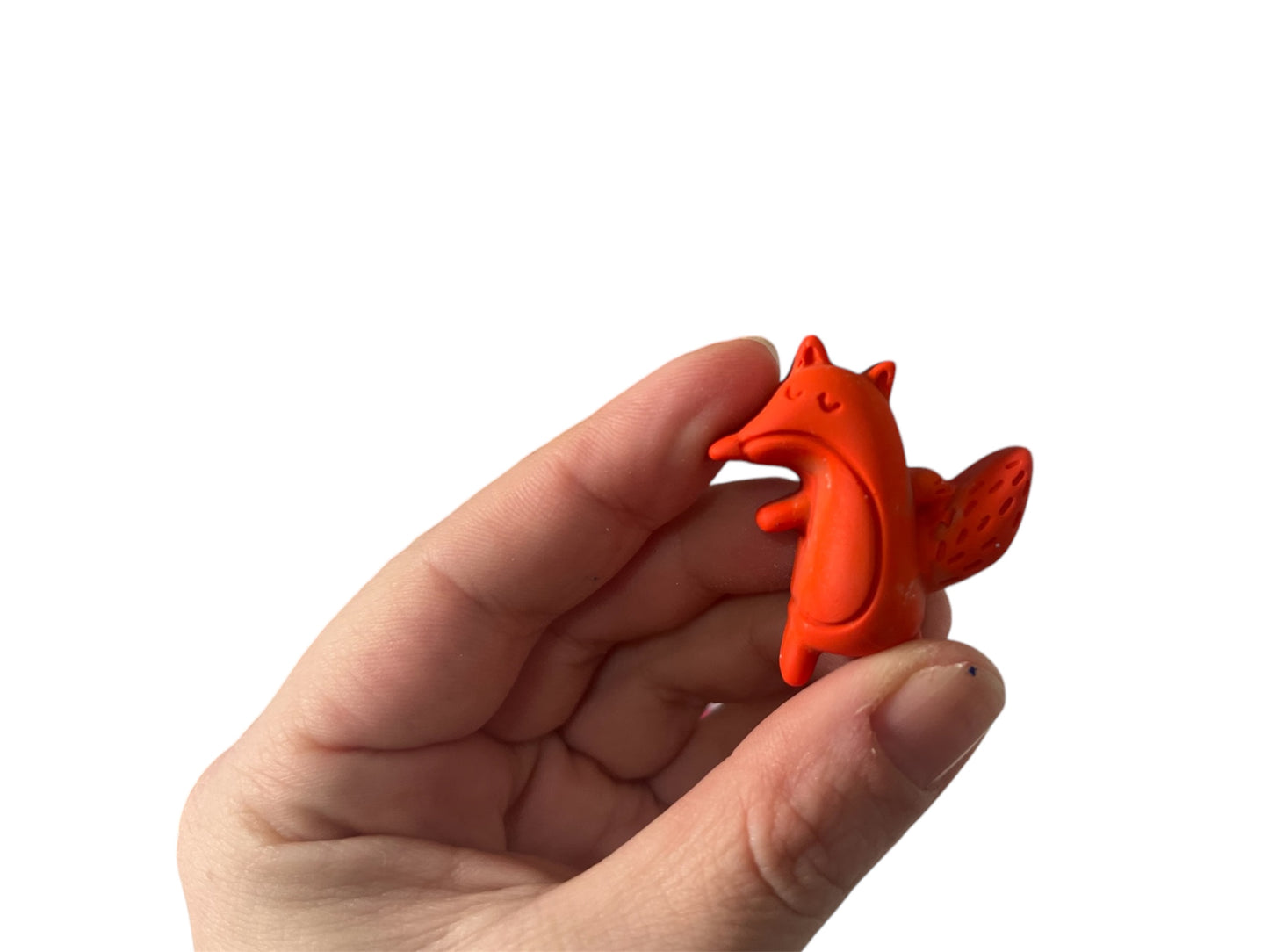 fox crayon shaped orange