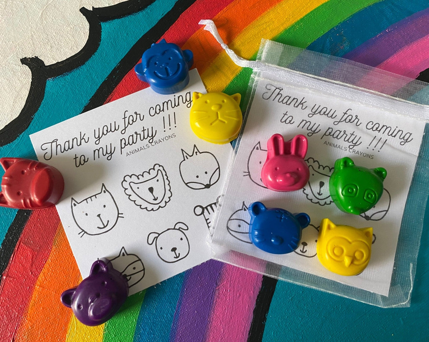 Animals Party Bag fillers Crayons - Native Crayons