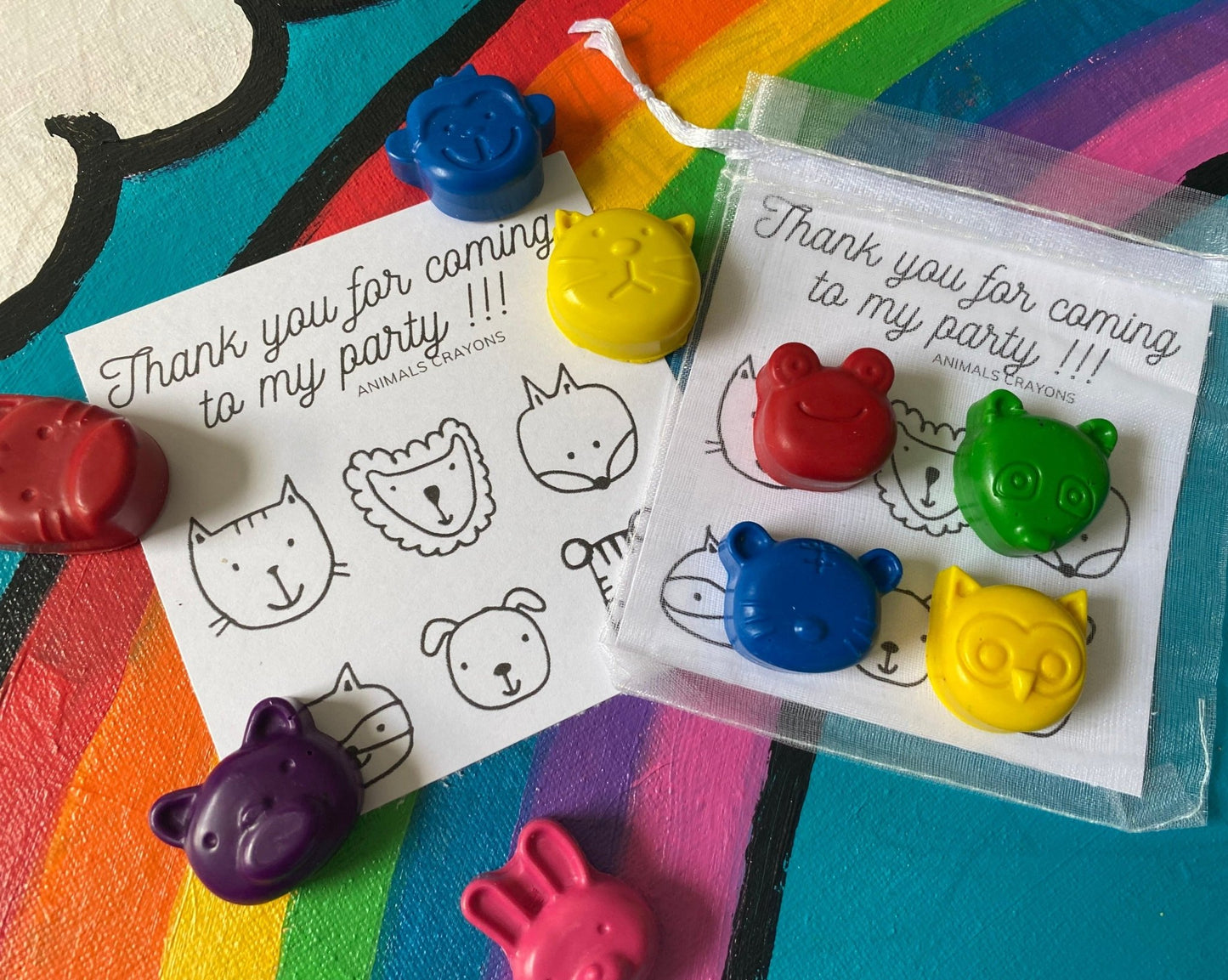 Animals Party Bag fillers Crayons - Native Crayons