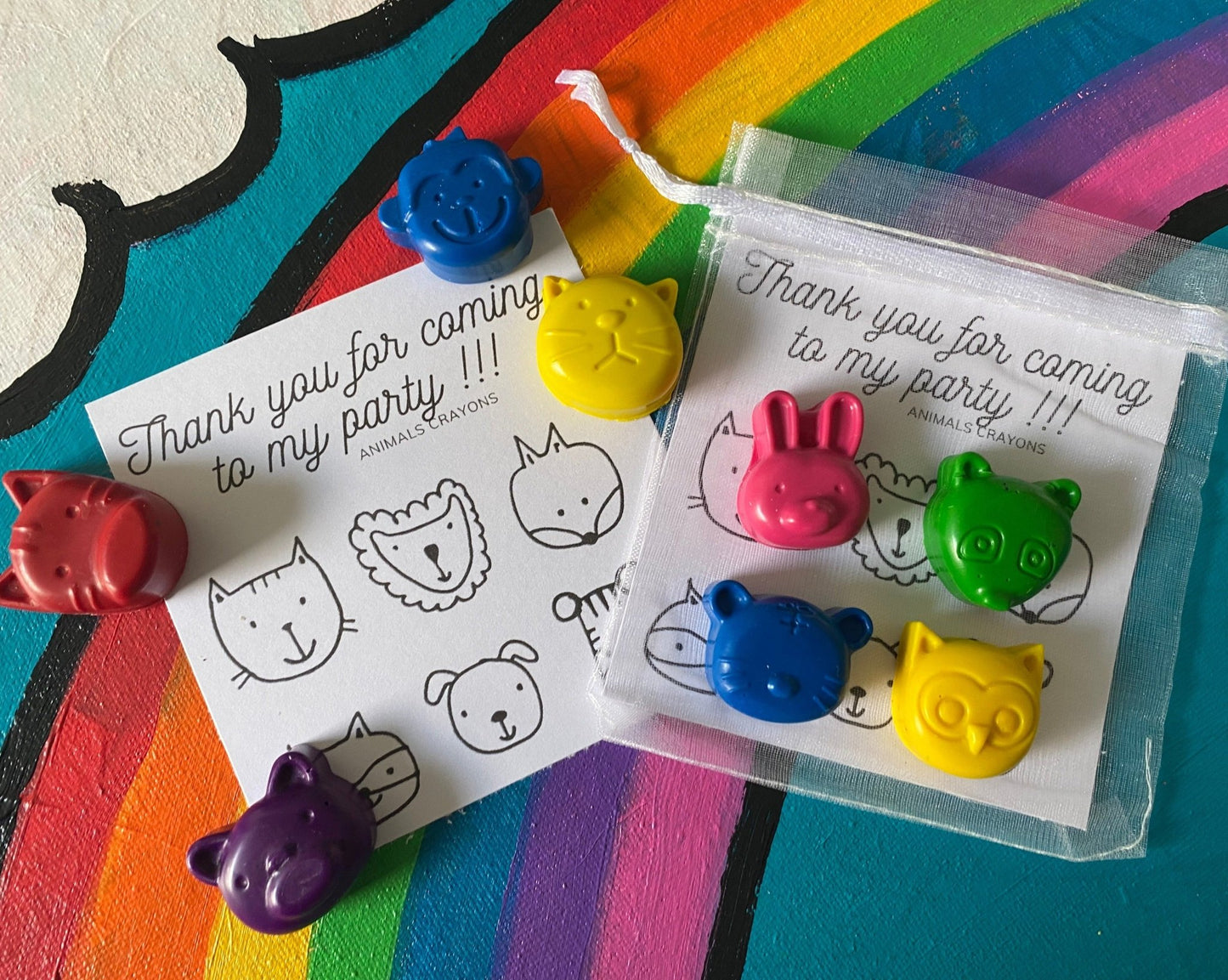 Animals Party Bag fillers Crayons - Native Crayons