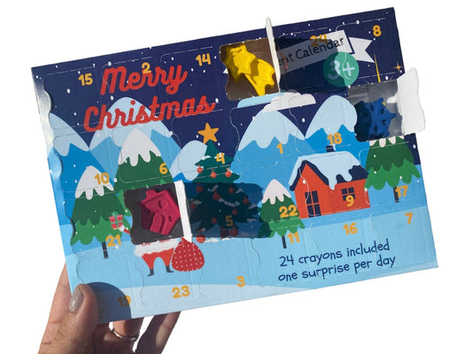 Christmas Advent Calendar for kids, Christmas Crayons, Toddler advent calendar 2023, countdown, kids crafts, Advent calendar box - Native Crayons