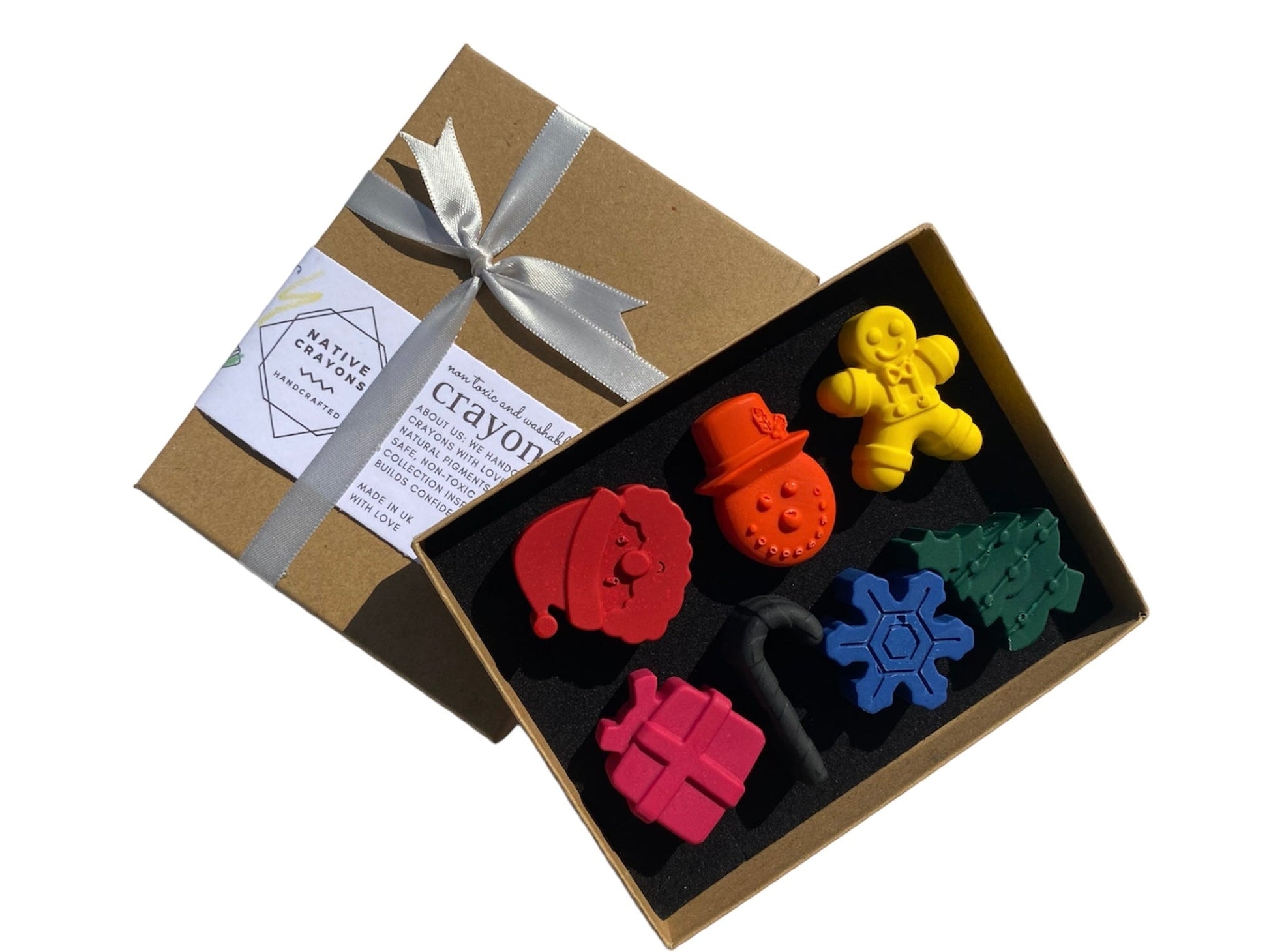 Christmas Crayons Set and Personalised Colouring page - Native Crayons