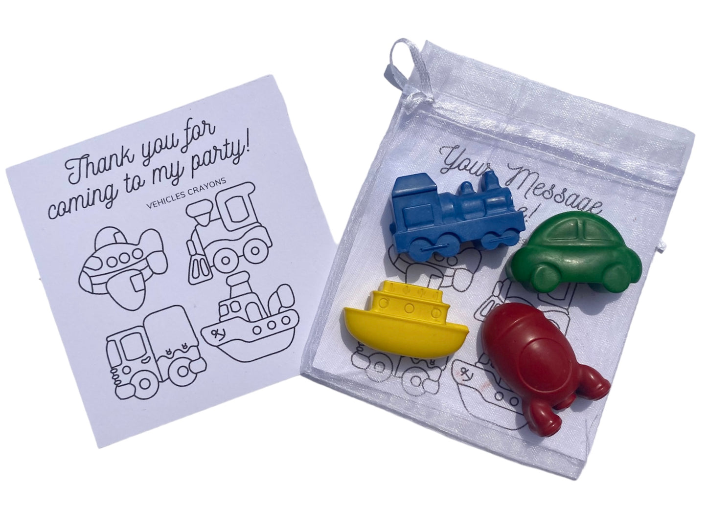 Vehicles Party bag fillers Crayons