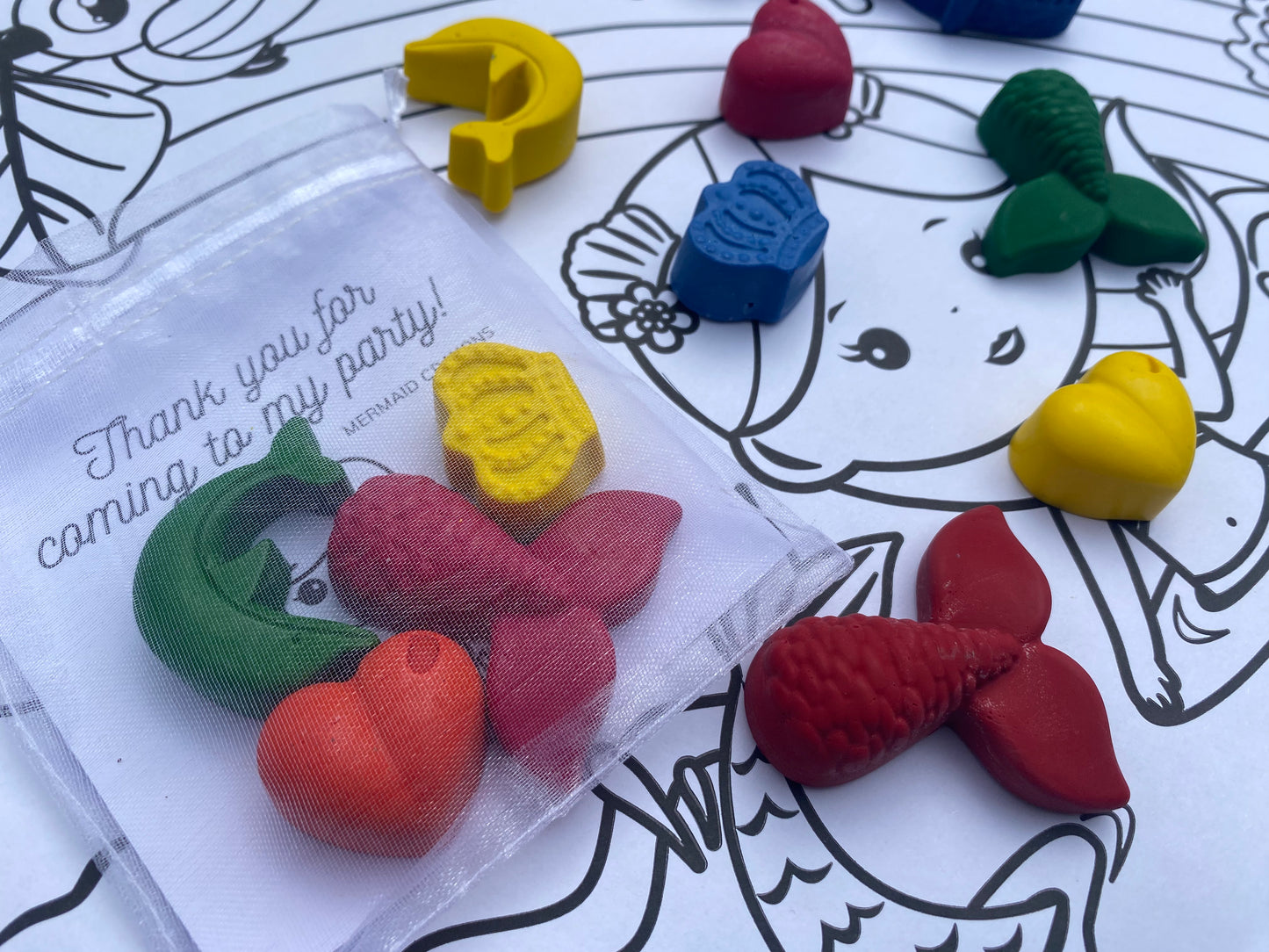 Mermaid Party bag fillers Crayons