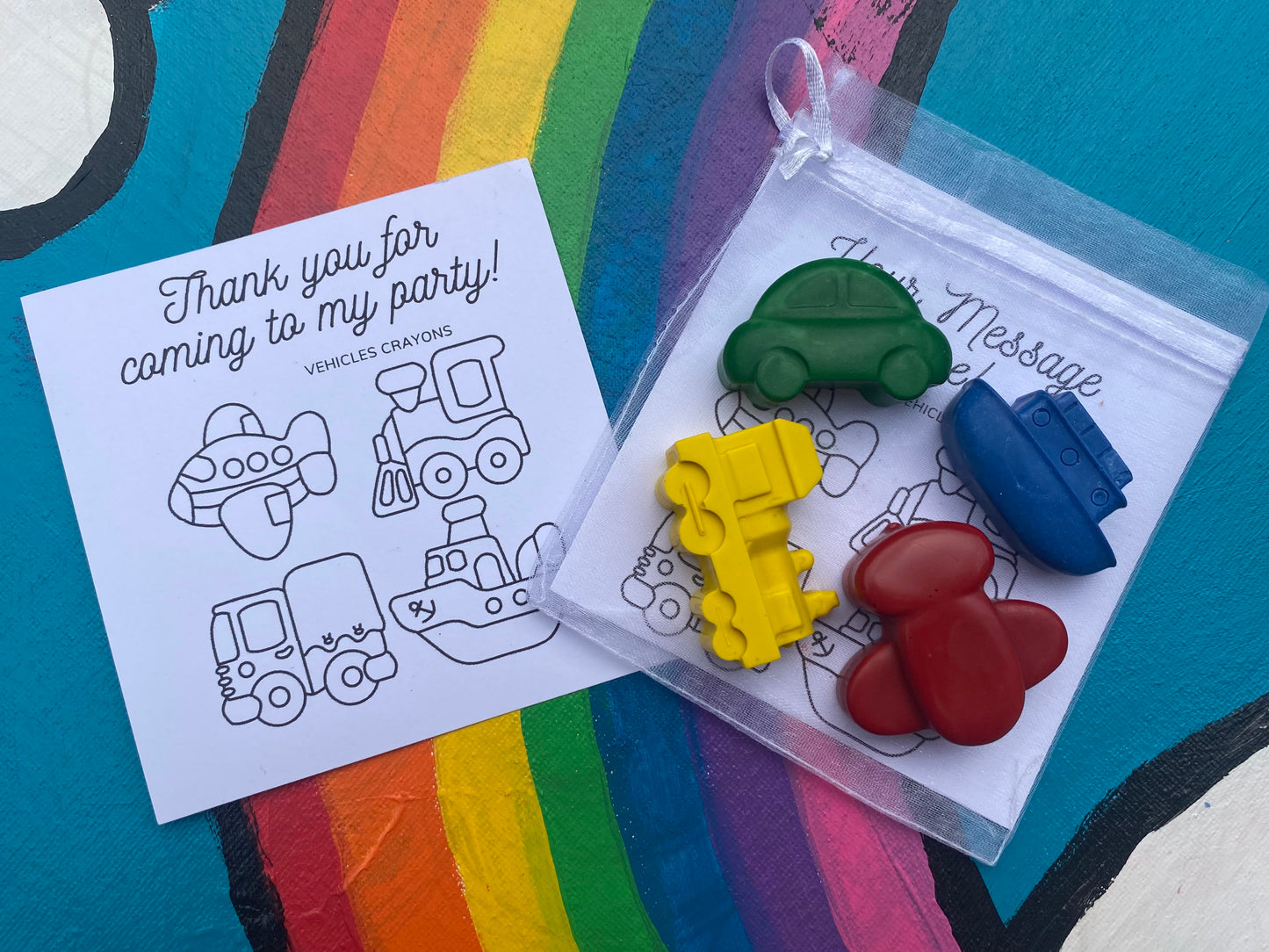 Vehicles Party bag fillers Crayons