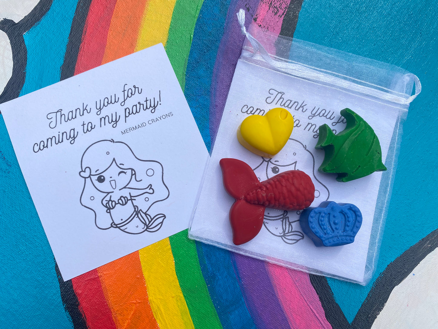 Mermaid Party bag fillers Crayons
