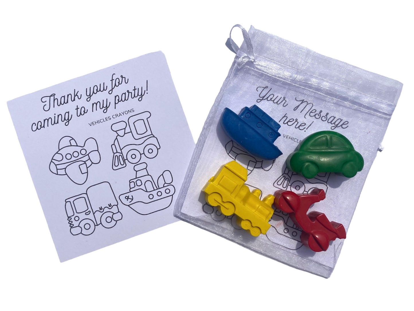 Vehicles Party bag fillers Crayons