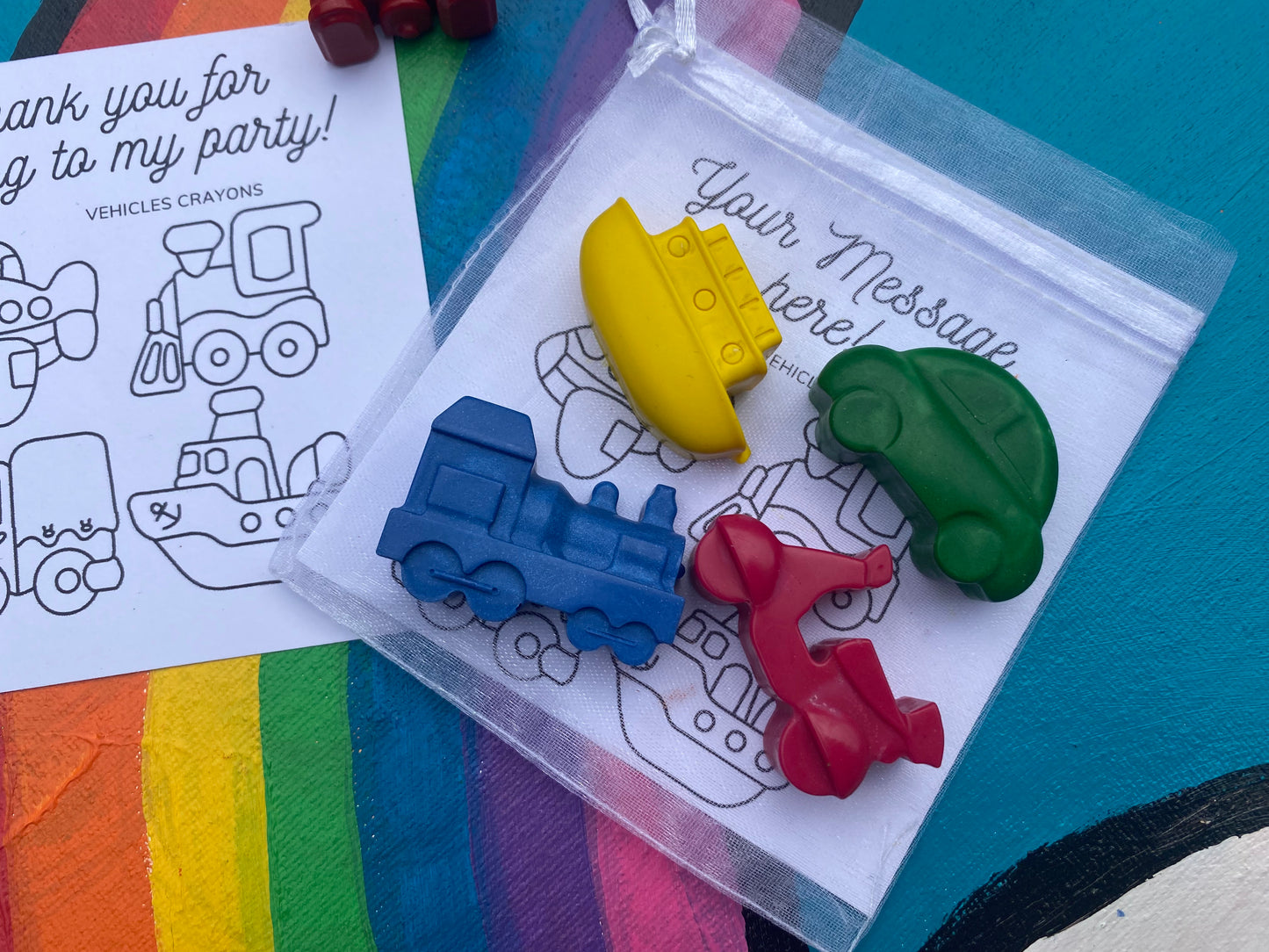 Vehicles Party bag fillers Crayons