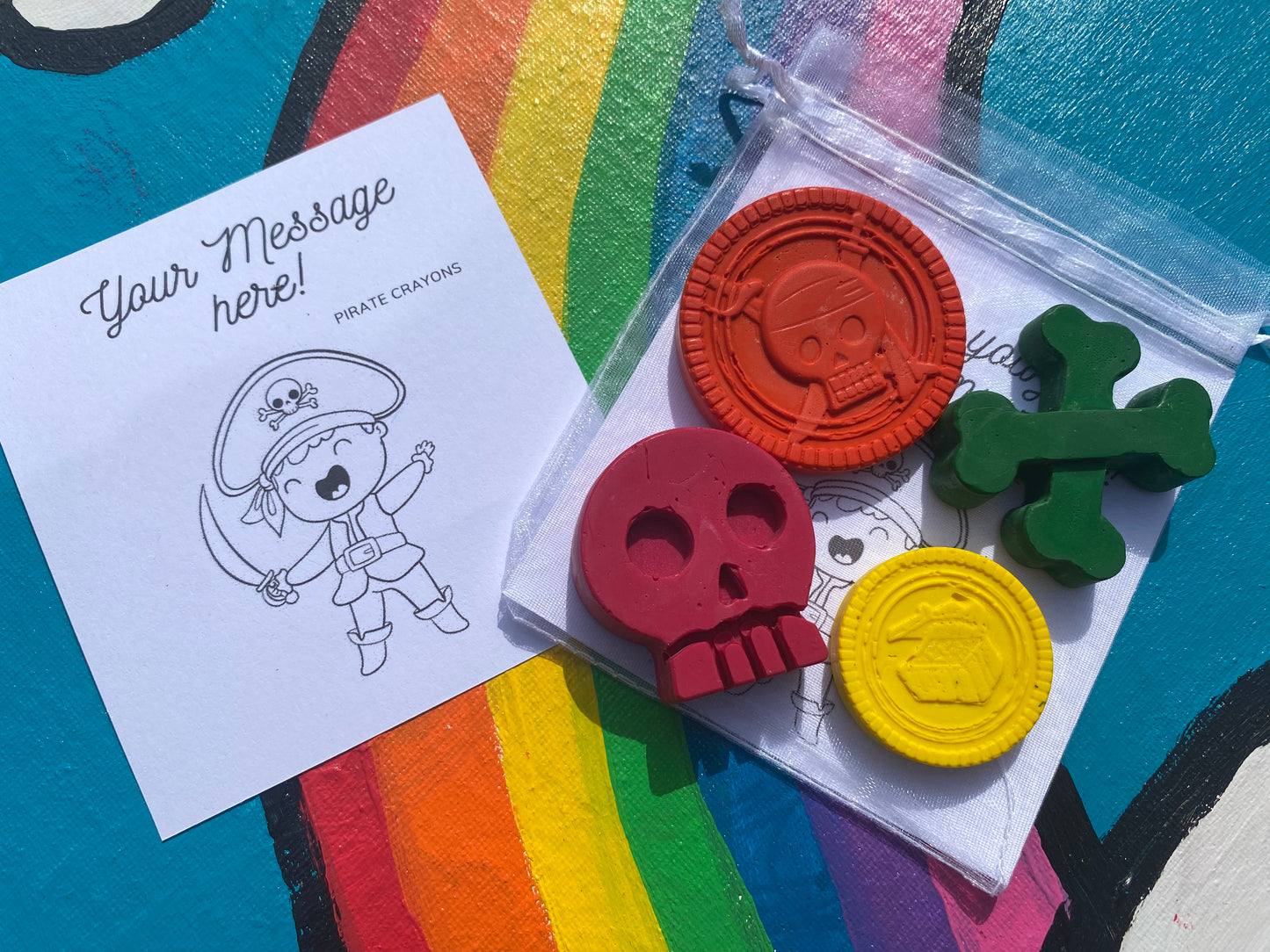 Pirate party bag fillers crayons