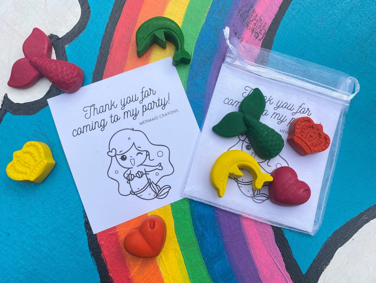 Mermaid Party bag fillers Crayons - Native Crayons