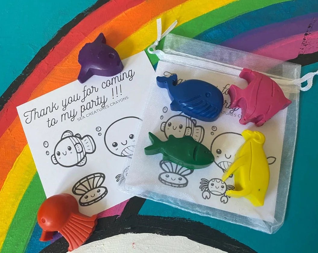 Sea Creatures Party Bag fillers Crayons - Native Crayons