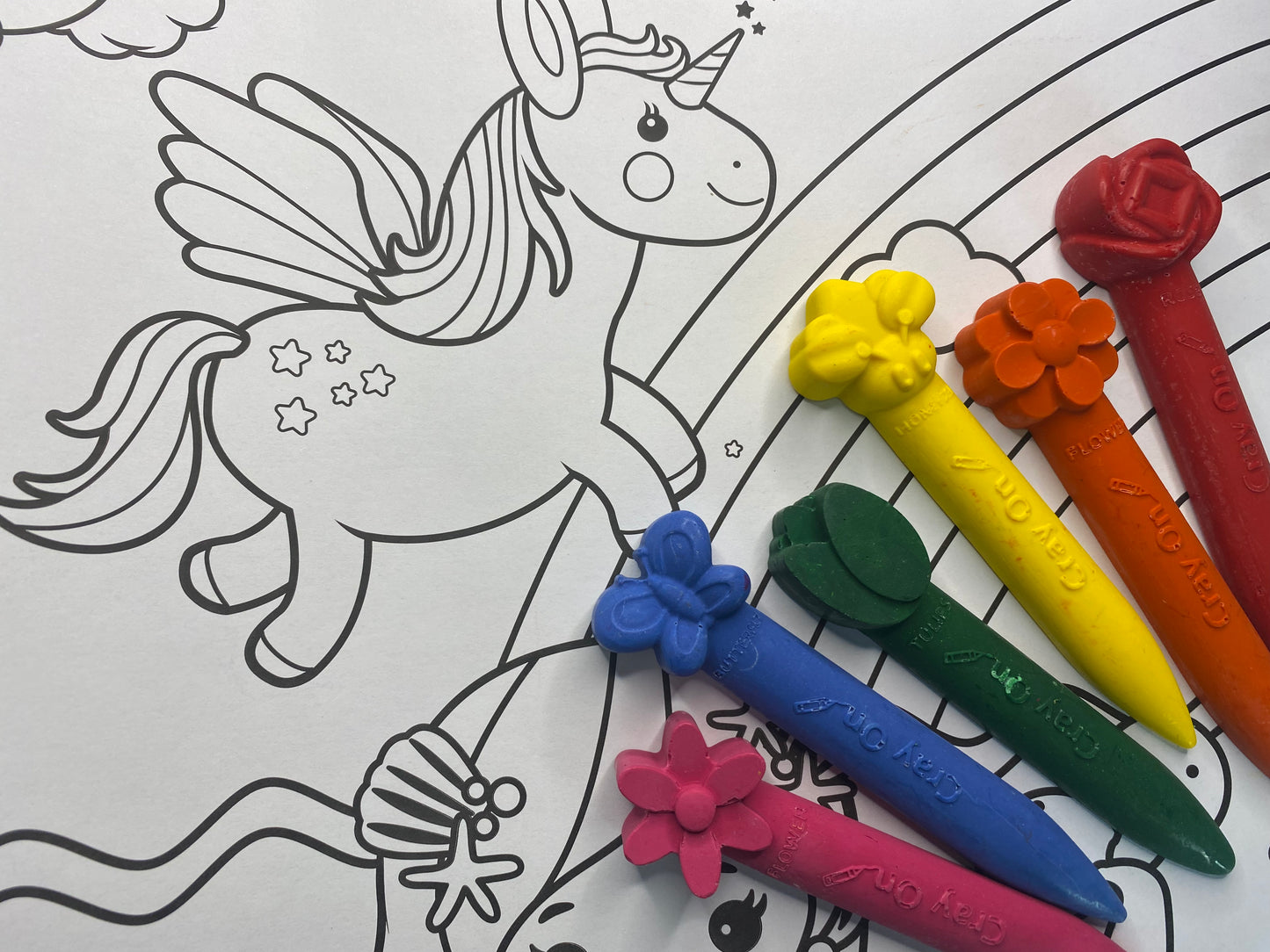 Jumbo Nature Themed Crayons Set and Colouring Mat