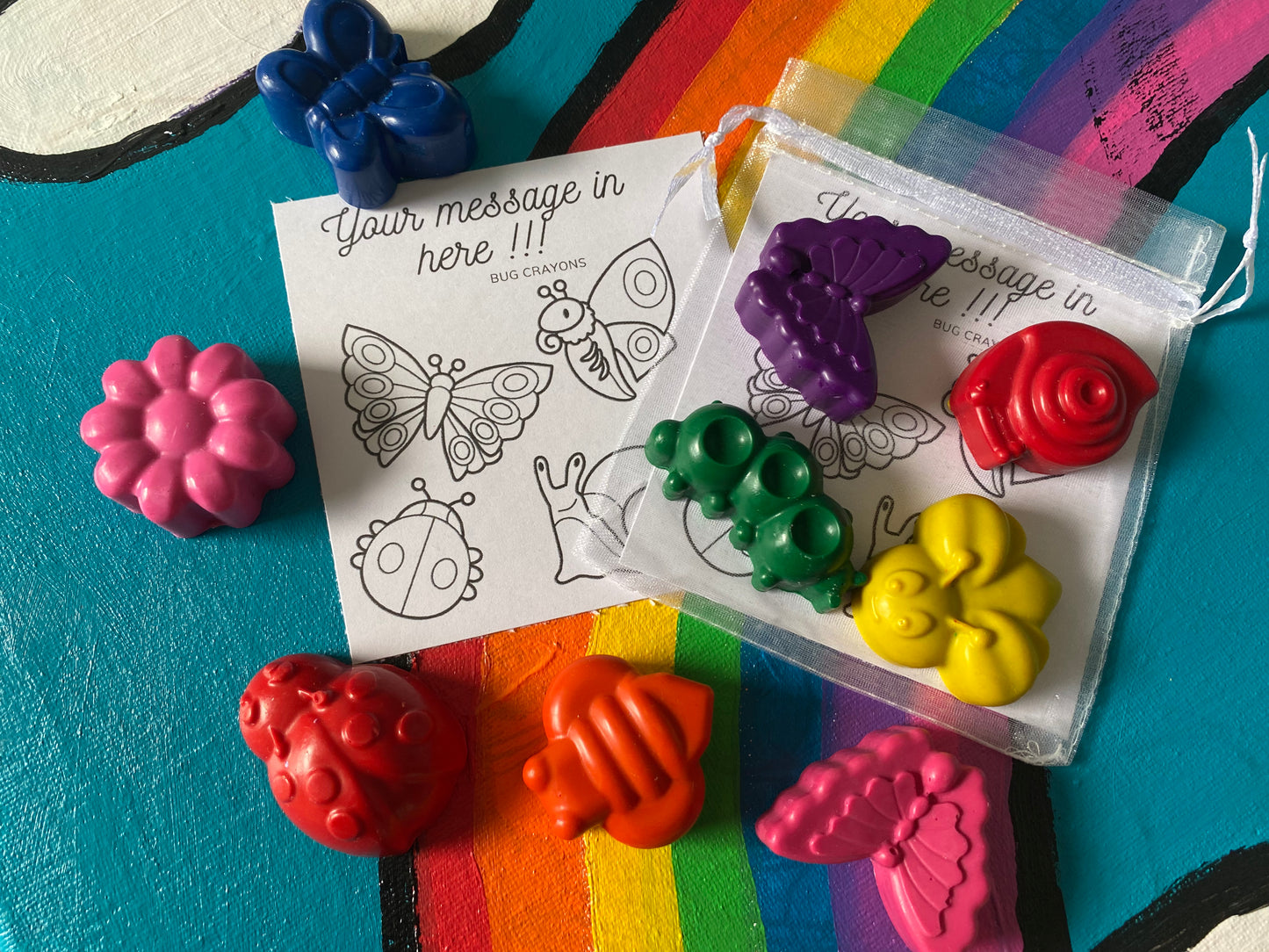 Insect Party Bag fillers Crayons