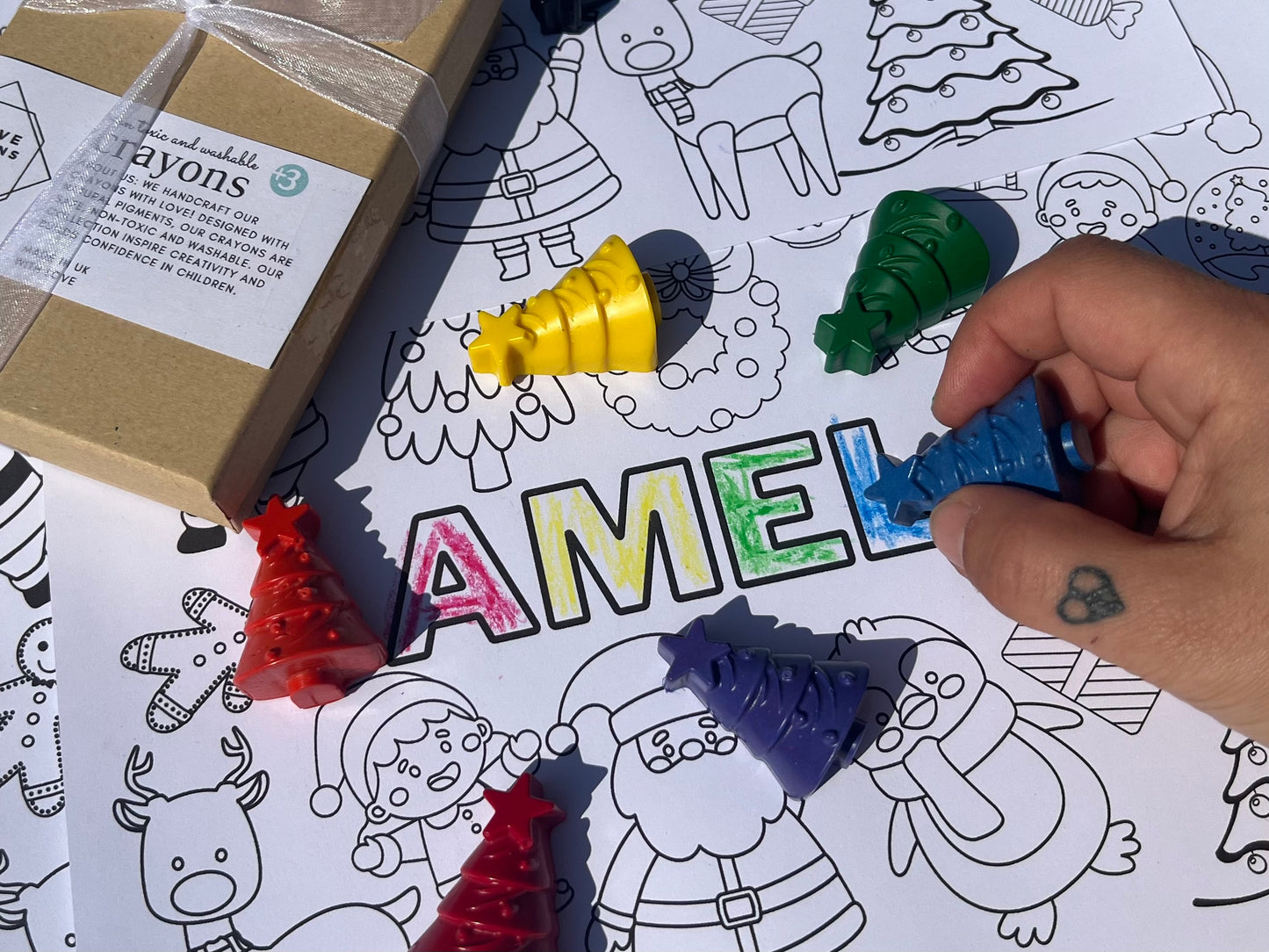 Christmas Trees Crayon Set