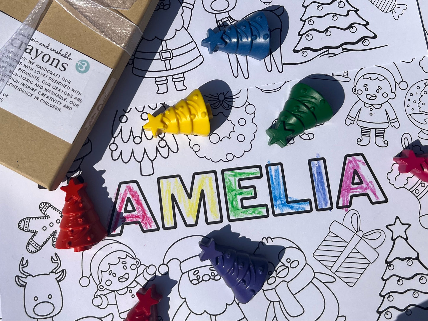 Christmas Trees Crayon Set