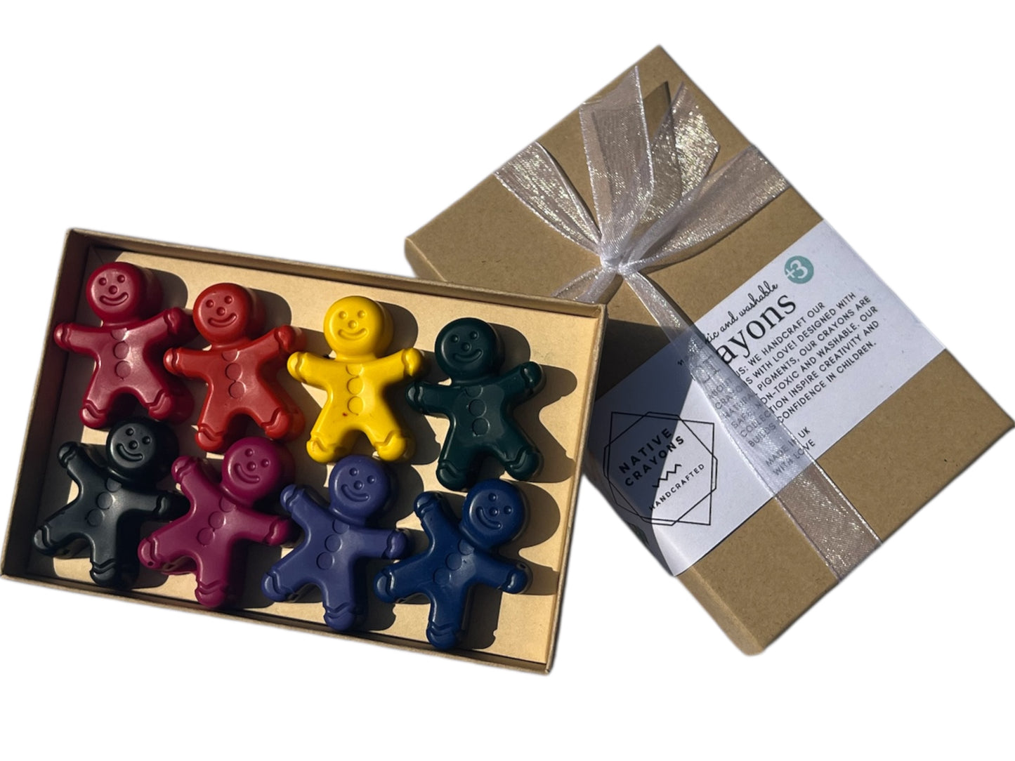 Gingerbread man Christmas Crayon Set