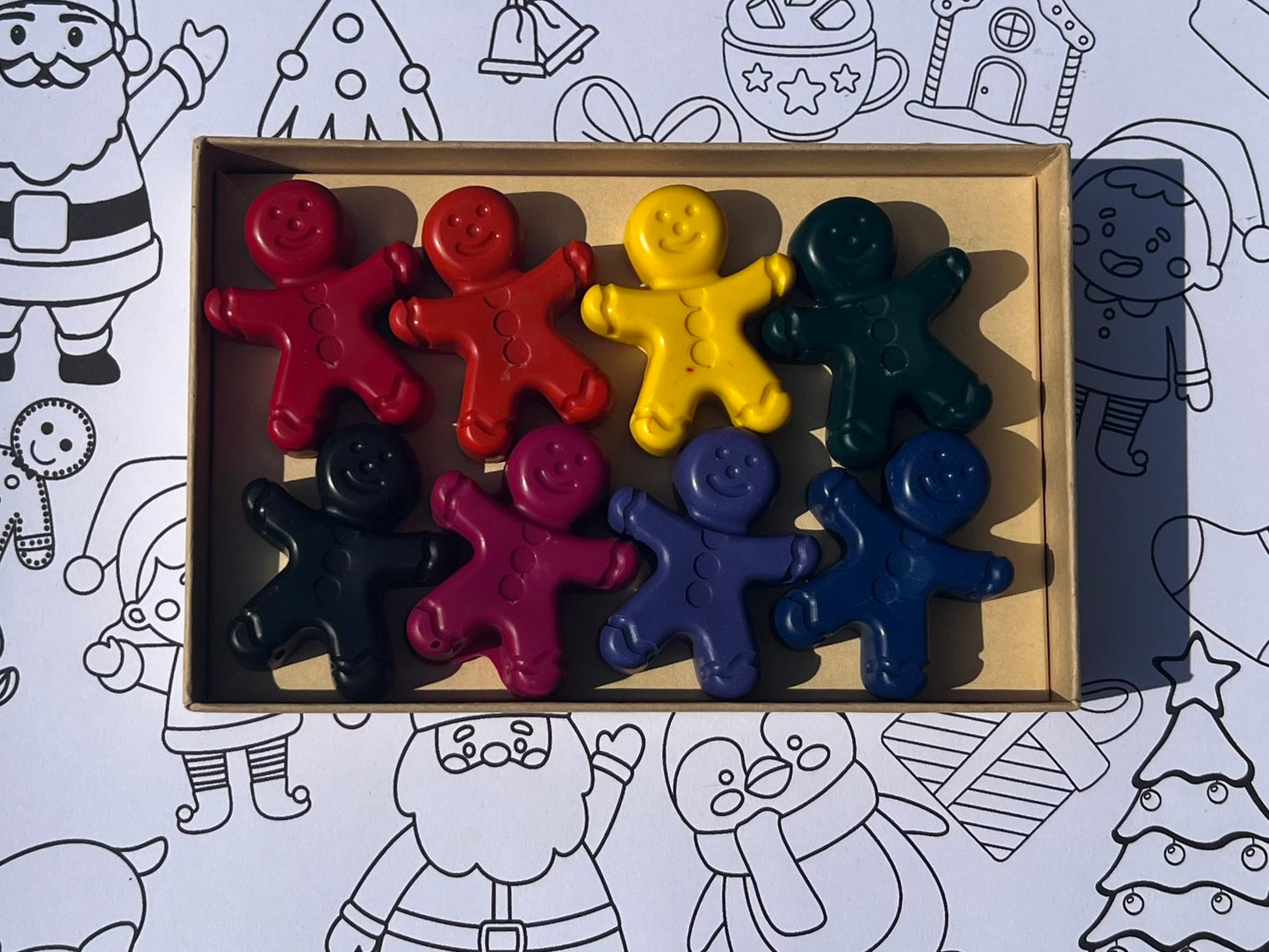 Gingerbread man Christmas Crayon Set