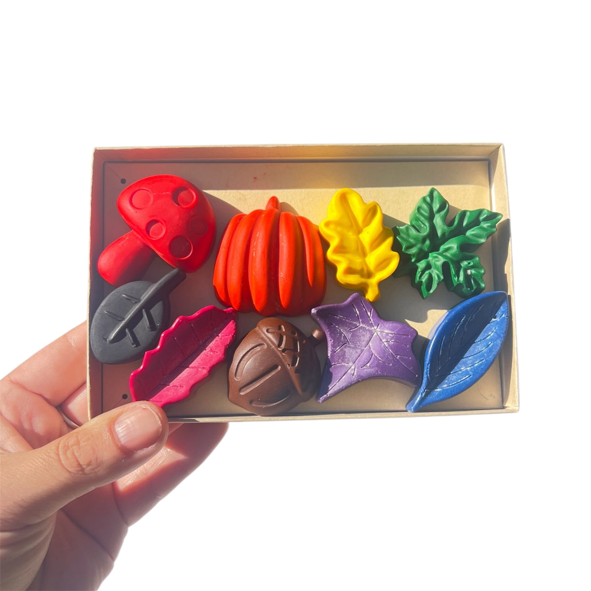 Personalised Autumn Crayon Gift Set for kids