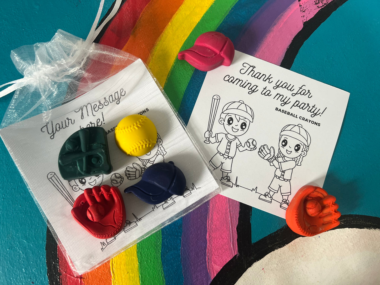 Baseball Crayons Party bag