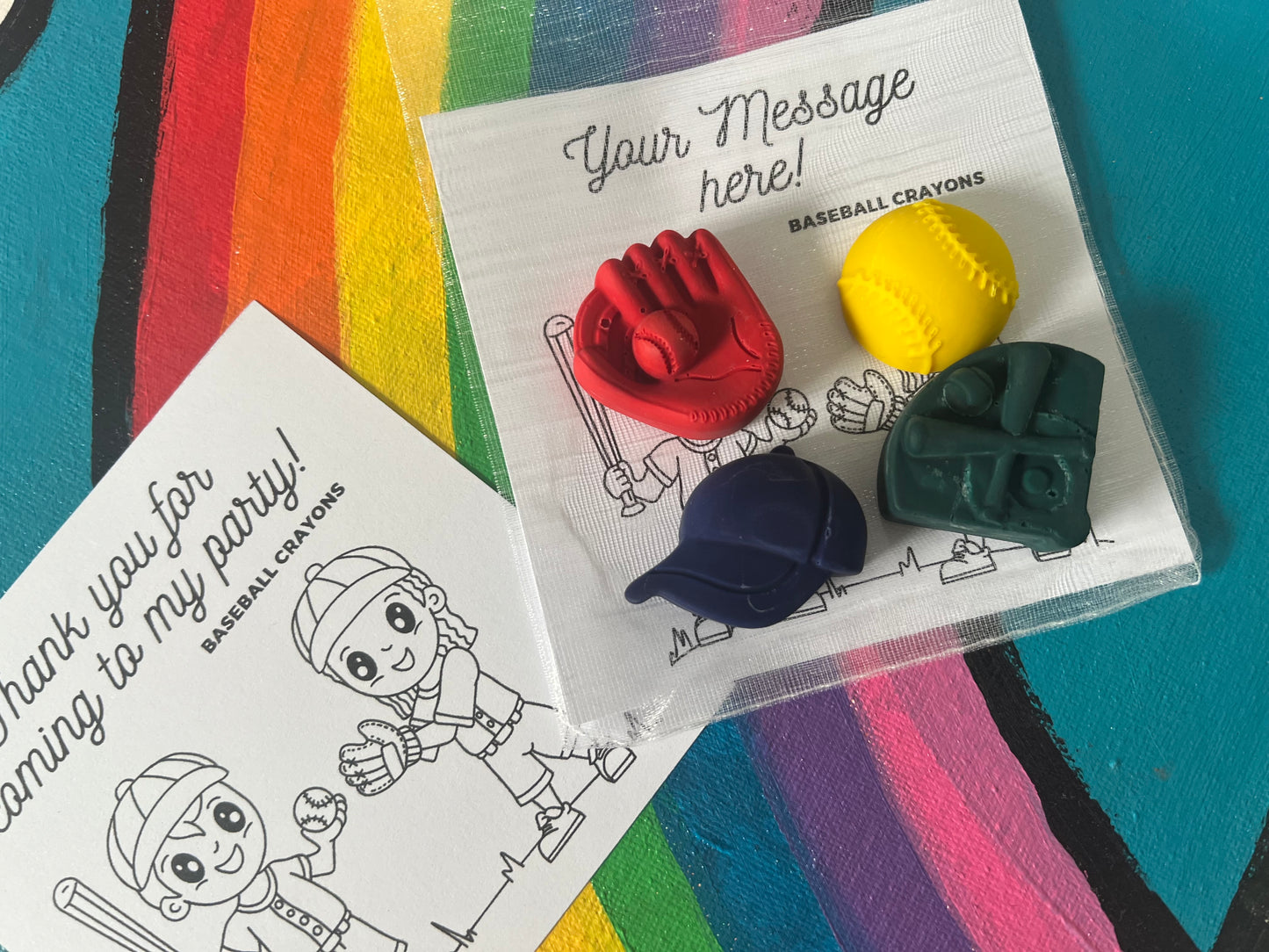 Baseball Crayons Party bag