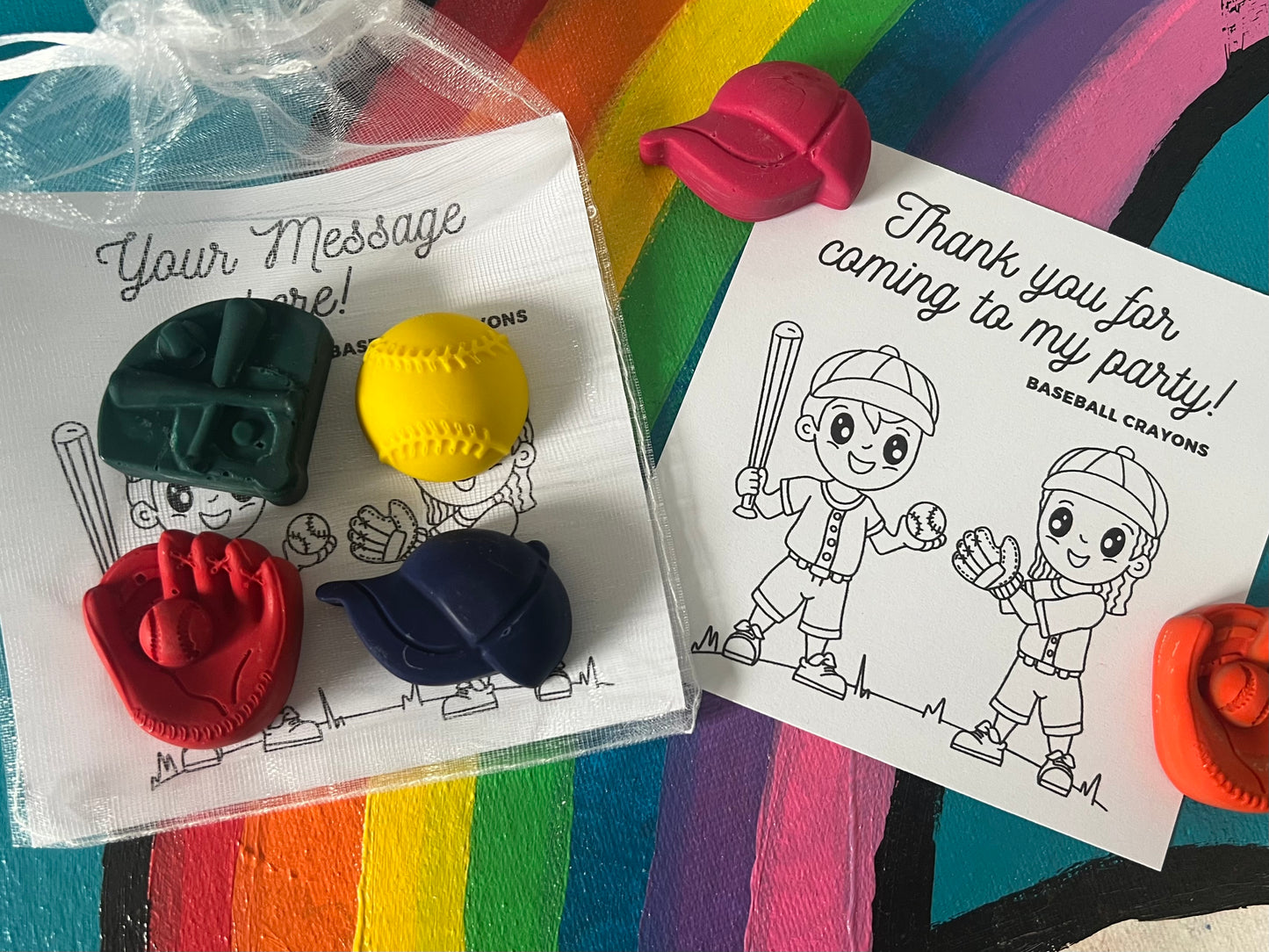 Baseball Crayons Party bag