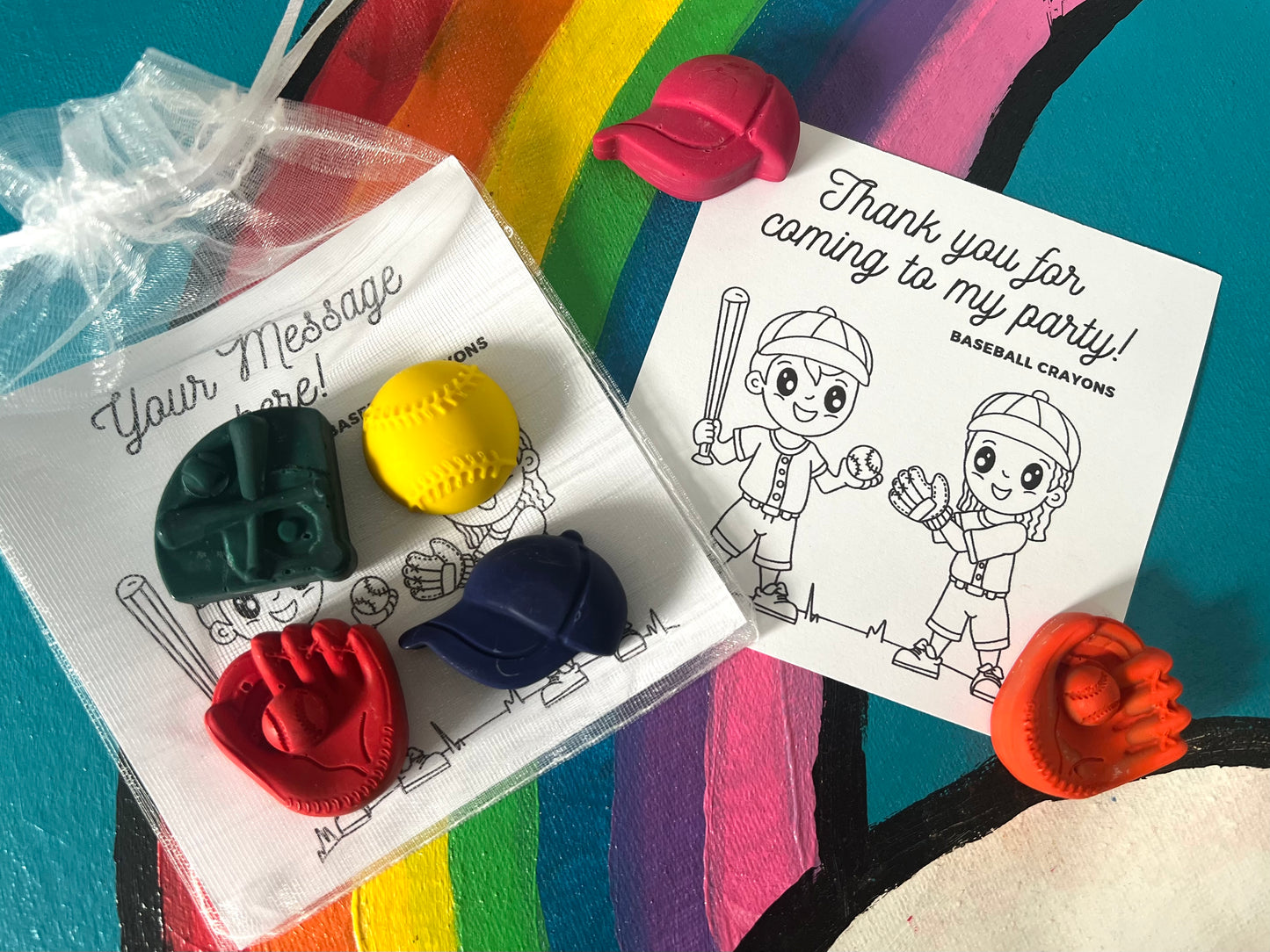 Baseball Crayons Party bag