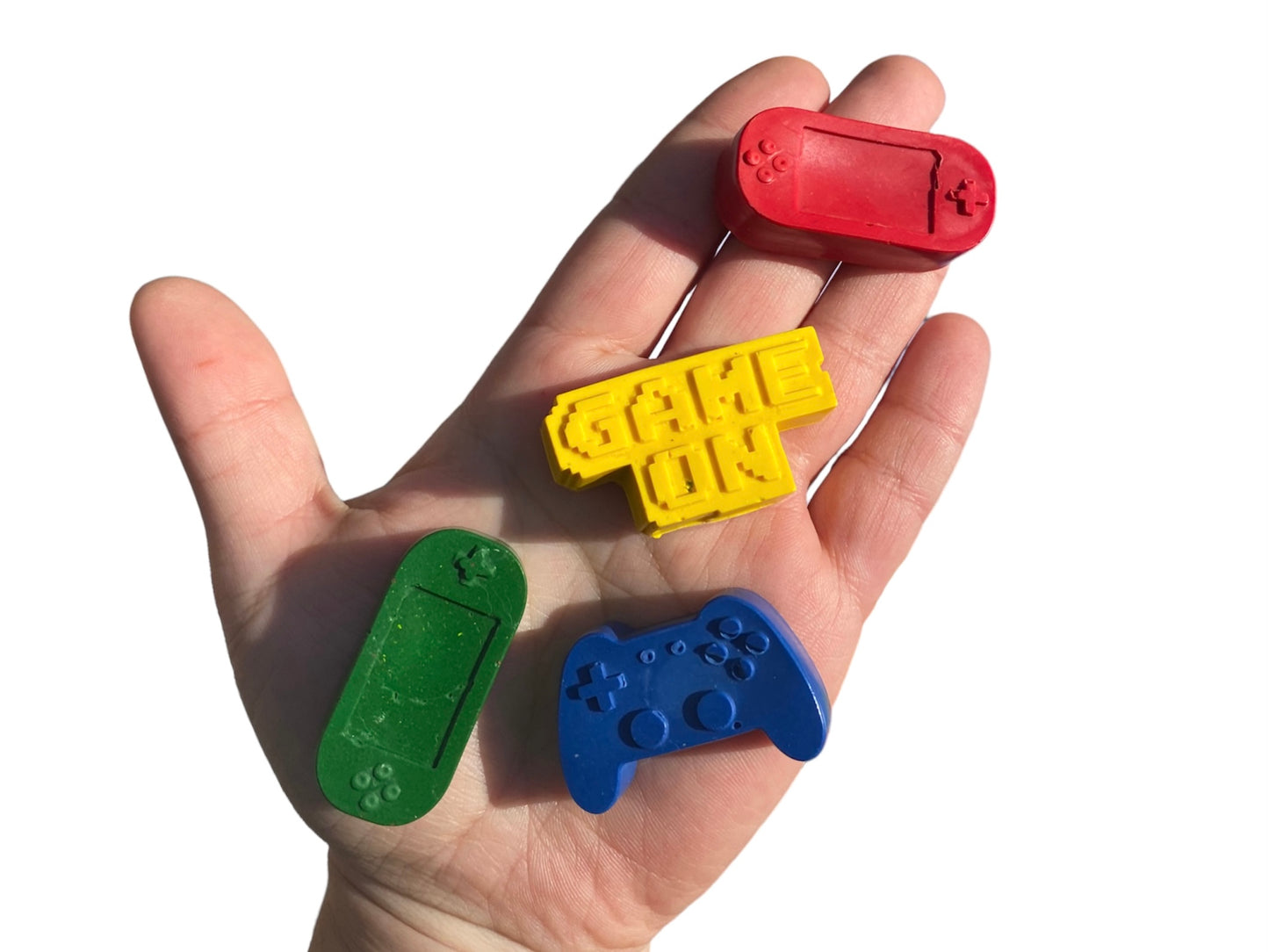 Crayons Gamer themed party bags