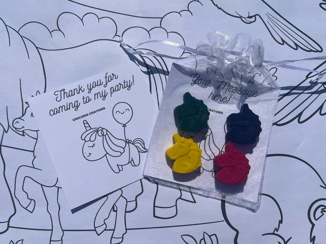 Unicorn Party Bag fillers Crayons