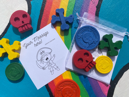 Pirate party bag fillers crayons